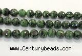 CRZ790 15.5 inches 16mm faceted round ruby zoisite gemstone beads