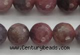 CRZ854 15.5 inches 10mm faceted round natural ruby gemstone beads