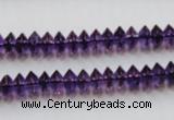 CSA07 15.5 inches 4*8mm rondelle synthetic amethyst beads wholesale