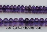 CSA08 15.5 inches 5*8mm rondelle synthetic amethyst beads wholesale