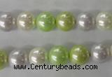 CSB1061 15.5 inches 10mm round mixed color shell pearl beads