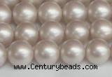 CSB1358 15.5 inches 10mm matte round shell pearl beads wholesale