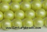 CSB1388 15.5 inches 10mm matte round shell pearl beads wholesale