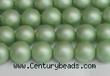 CSB1391 15.5 inches 6mm matte round shell pearl beads wholesale