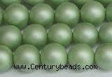 CSB1393 15.5 inches 10mm matte round shell pearl beads wholesale