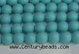 CSB1405 15.5 inches 4mm matte round shell pearl beads wholesale