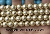 CSB2119 15.5 inches 14mm ball shell pearl beads wholesale