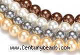 CSB23 16 inches 10mm round shell pearl beads Wholesale