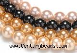 CSB30 16 inches 14mm round shell pearl beads Wholesale