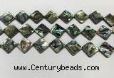 CSB4121 15.5 inches 14*14mm diamond abalone shell beads wholesale