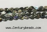 CSB4136 15.5 inches 10*14mm flat teardrop abalone shell beads