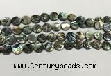 CSB4169 15.5 inches 10mm coin abalone shell beads wholesale