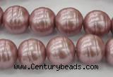 CSB621 15.5 inches 14mm whorl round shell pearl beads