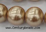 CSB662 15.5 inches 22mm whorl round shell pearl beads