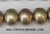 CSB833 15.5 inches 16*19mm oval shell pearl beads wholesale