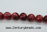 CSE161 15.5 inches 8mm round dyed natural sea sediment jasper beads