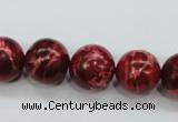 CSE166 15.5 inches 18mm round dyed natural sea sediment jasper beads