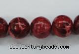 CSE167 15.5 inches 20mm round dyed natural sea sediment jasper beads