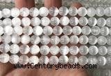 CSE602 15 inches 8mm round selenite beads wholesale