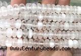 CSE621 15 inches 6*10mm rondelle selenite gemstone beads