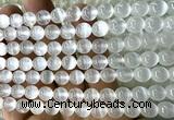 CSE631 15 inches 8mm round selenite beads wholesale