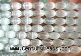 CSE645 15 inches 8*12mm rice selenite beads wholesale