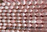 CSE714 15 inches 6*9mm rice selenite beads wholesale