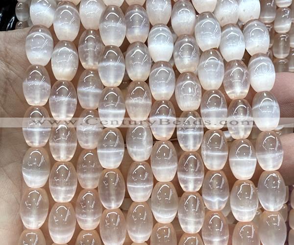 CSE725 15 inches 8*12mm rice selenite beads wholesale