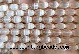 CSE725 15 inches 8*12mm rice selenite beads wholesale