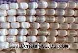 CSE728 15 inches 8*12mm drum selenite beads wholesale