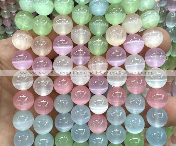 CSE762 15 inches 10mm round colorful selenite beads wholesale