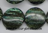 CSG21 15.5 inches 30mm flat round long spar gemstone beads wholesale