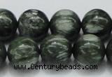 CSH06 15.5 inches 16mm round natural seraphinite gemstone beads