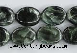 CSH14 15.5 inches 13*18mm oval natural seraphinite beads wholesale