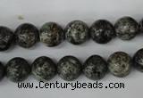 CSI12 15.5 inches 8mm round silver scale stone beads wholesale