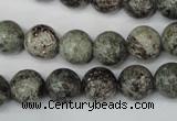 CSI15 15.5 inches 12mm round silver scale stone beads wholesale