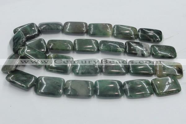 CSJ208 15.5 inches 22*30mm rectangle serpentine jade gemstone beads