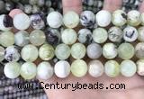 CSJ304 15.5 inches 12mm round serpentine new jade beads wholesale