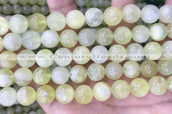 CSJ314 15.5 inches 9mm round serpentine new jade beads