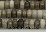 CSL125 15.5 inches 2.5*4.8mm rondelle sliver leaf jasper beads