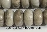 CSL164 15.5 inches 6*10mm 

rondelle sliver leaf jasper beads wholesale