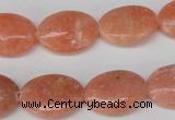 CSM35 15.5 inches 13*18mm oval salmon stone beads wholesale