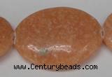 CSM40 15.5 inches 30*40mm oval salmon stone beads wholesale