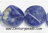 CSO03 15.5 inches 15mm faceted coin A grade sodalite beads