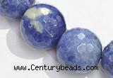 CSO23 AB grade 20mm faceted round sodalite beads wholesale