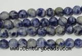 CSO301 15.5 inches 6mm faceted round Brazilian sodalite beads