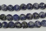 CSO302 15.5 inches 8mm faceted round Brazilian sodalite beads