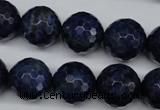 CSO416 15.5 inches 16mm faceted round dyed sodalite gemstone beads