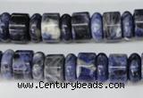 CSO50 15.5 inches 4*12mm & 8*12mm rondelle sodalite gemstone beads