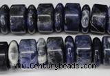 CSO51 15.5 inches 5*16mm & 9*16mm rondelle sodalite gemstone beads